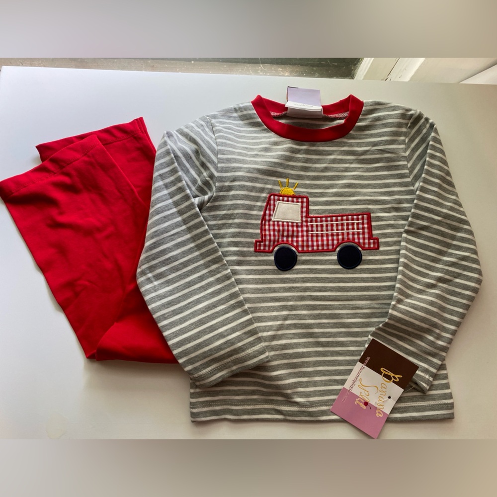 Banana Split Red Firetruck Set / Size 2T / NWT